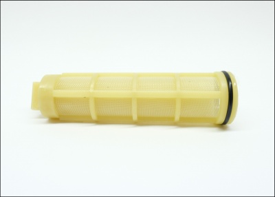 Filtro amarelo com malha e anel preto