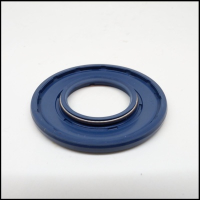 Vedante circular azul com mola metálica