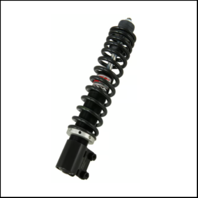 Amortecedor preto para motocicleta com mola helicoidal