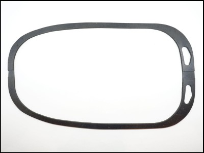 Vedante de borracha preto oval com duas aberturas