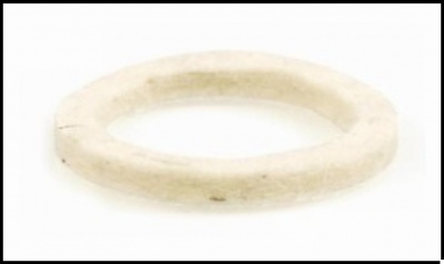 anel branco simples com textura irregular