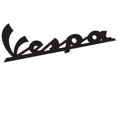 Logótipo preto da palavra 'Vespa' em estilo caligráfico.