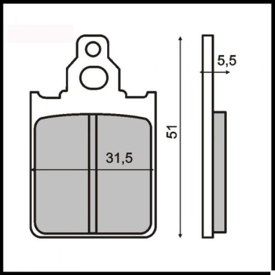 Desenho técnico de peça metálica com medidas