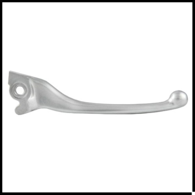 Alavanca metálica prateada para motocicleta com extremidade arredondada
