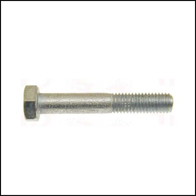 Parafuso hexagonal metálico prateado com rosca