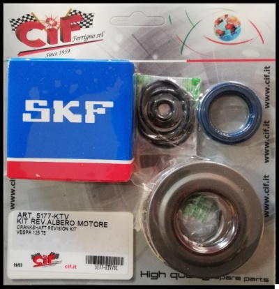Kit peças motor para Vespa 125 TS com rolamento SKF e juntas