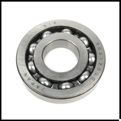 Rolamento de esferas metálico prateado com inscrições JAPAN e 90012000