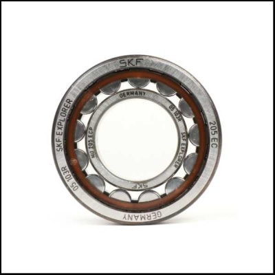 Rolamento de esferas metálico com vedação castanha e texto gravado