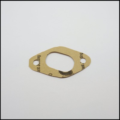 Anilha de vedação de papel castanho com furos e texto preto