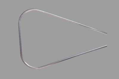 Suporte metálico para cabide triangular prateado