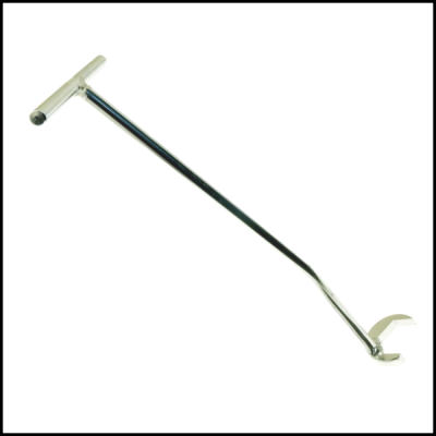 Ferramenta metálica com pega em T e chave de boca