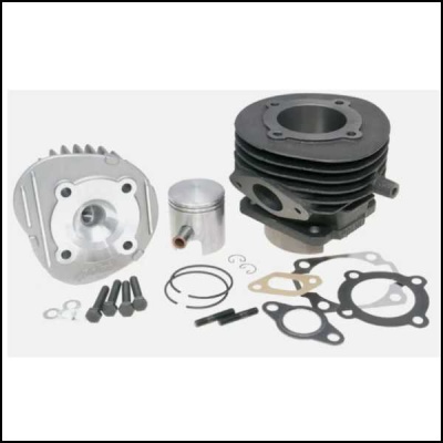 Conjunto de peças para motor com cabeça de cilindro, pistão, cilindro preto e juntas de vedação