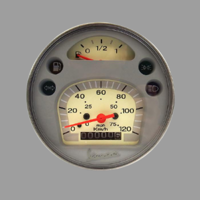 Instrumento redondo de velocímetro e indicador de combustível para veículo