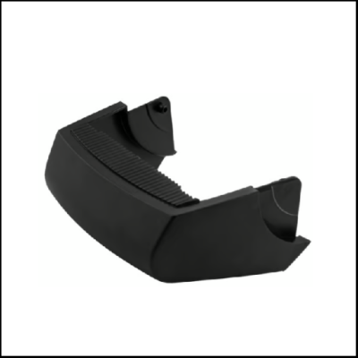 Protetor de punho preto com texturas para bicicleta ou moto