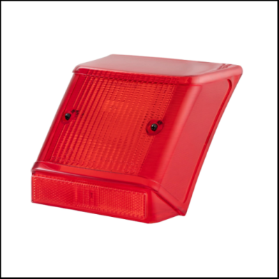 Luz traseira vermelha texturizada para veículo