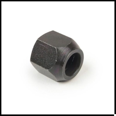 Porca hexagonal preta em metal