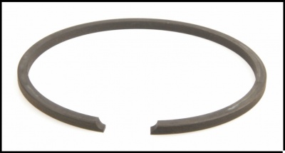 Anel elástico metálico cinza escuro com abertura