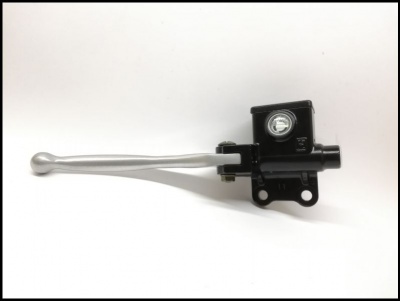 Alavanca de travão para motocicleta preto e prateado com medidor