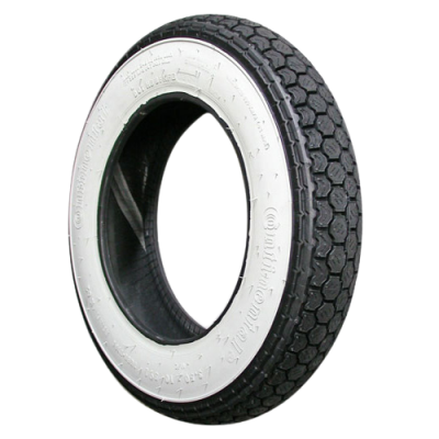 pneu de bicicleta com banda branca e padrão geométrico