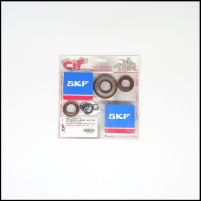 Conjunto de rolamentos SKF com embalagem plástica e etiquetas azuis