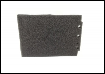 Espuma preta porosa com rebites metálicos