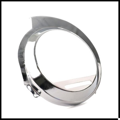 suporte metálico cromado redondo com recorte oval