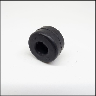 Peça de borracha preta cilíndrica com furo central