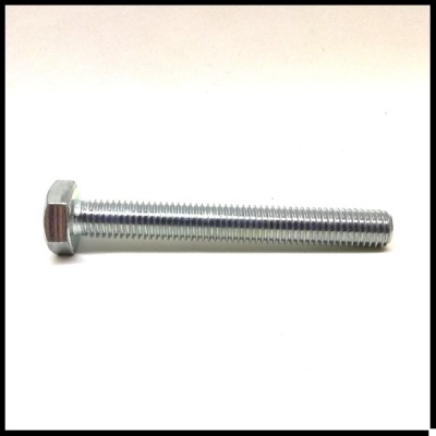 Parafuso hexagonal metálico prateado com rosca