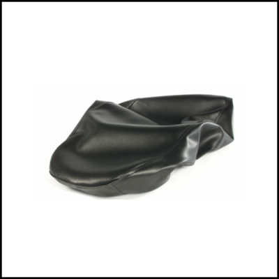 Capa preta de material sintético para assento