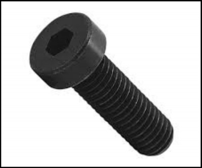 Parafuso preto de cabeça cilíndrica com encaixe hexagonal