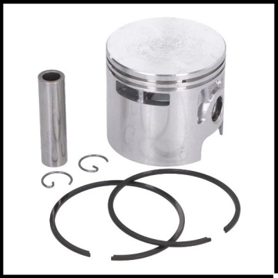 Conjunto de pistão metálico com anéis elásticos e anéis de pistão