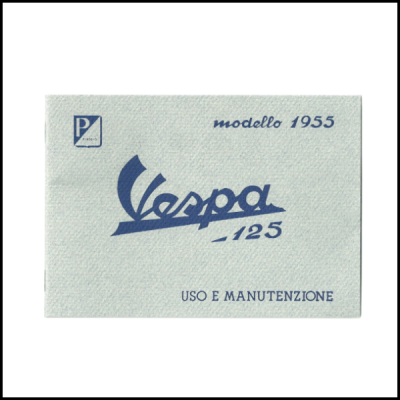 manual Vespa 125 modelo 1955 uso e manutenção