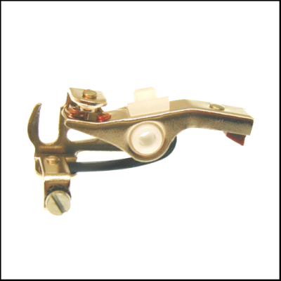 Contacto eléctrico metálico com partes plásticas e parafusos