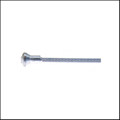 Cabo de aço metálico com ponta circular alargada