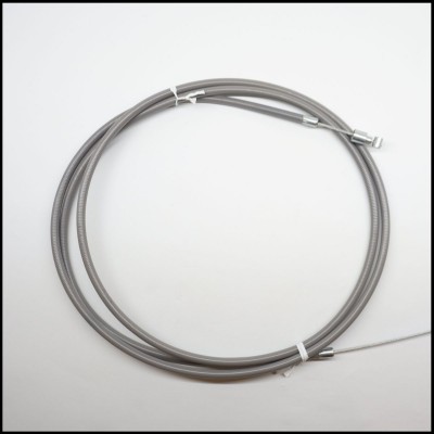 Cabo de guitarra metálico cinzento com acabamento prateado