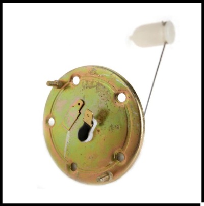 Tampa metálica redonda com braço e boia branca