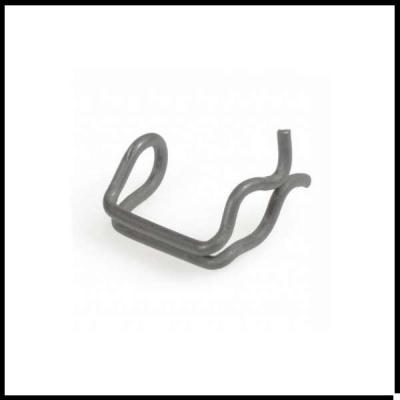 Clipe de metal cinzento fosco com design curvo