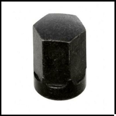 Porca tampa preta hexagonal em metal
