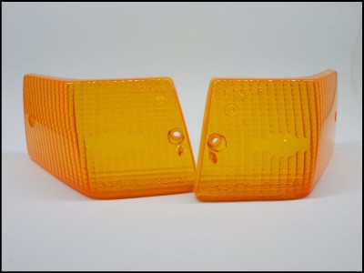 Lentes amarelo alaranjado para pisca-pisca automóvel