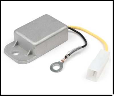 Regulador de voltagem metálico com fio e ficha