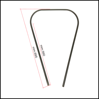 Aro metálico preto com medidas 695 mm e 560 mm