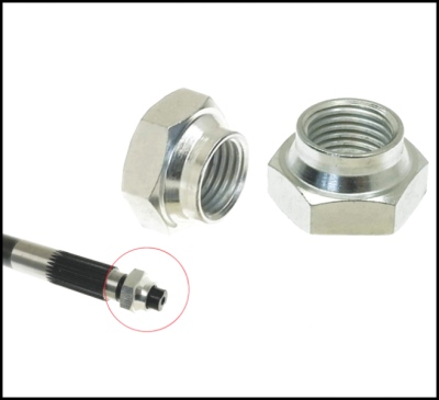 Porcas hexagonais metálicas com rosca interna