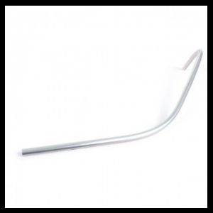 Cano de metal branco com curva em forma de gancho