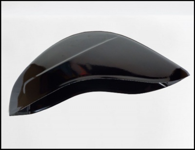 Capa para espelho retrovisor de automóvel preta brilhante