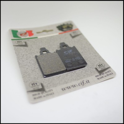 Pastilhas de travão pretas para bicicleta em embalagem cinzenta