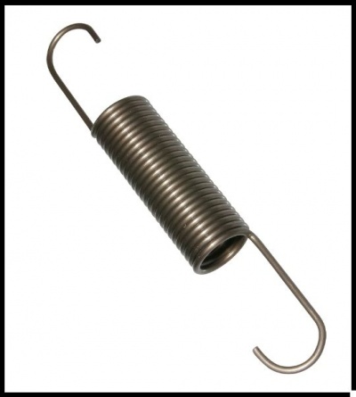 Mola metálica helicoidal com ganchos nas extremidades