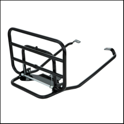 Suporte bagageira bicicleta metal preto fundo branco