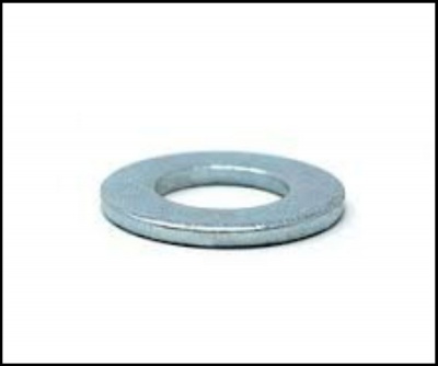 Arruela metálica prateada lisa