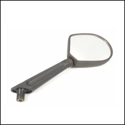 Espelho retrovisor preto para motocicleta com vidro reflectivo