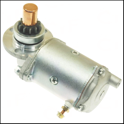 Motor de arranque metálico com eixo de dentes e ponta de cobre